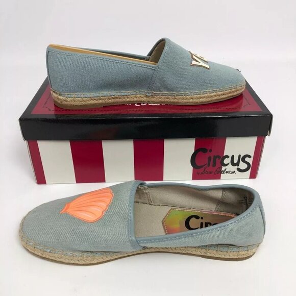 Circus by Sam Edelman Womens Leni Shell Yeah Espadrille Flat Shell Yeah Blue 8M - Picture 2 of 7
